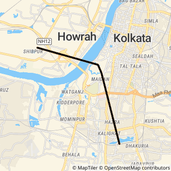 S135 route map